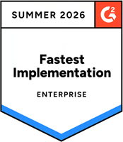 G2 Fastest Implementation — Enterprise, Summer 2026